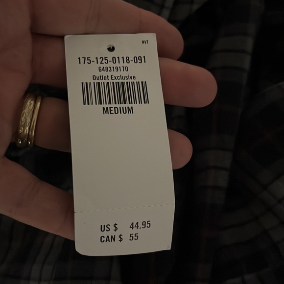 Abercrombie NEW flannel size medium - Picture 8 of 9